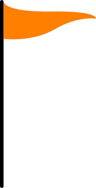 Orange Flag Hi Clipart - Orange Flag Clipart Png (306x600), Png Download