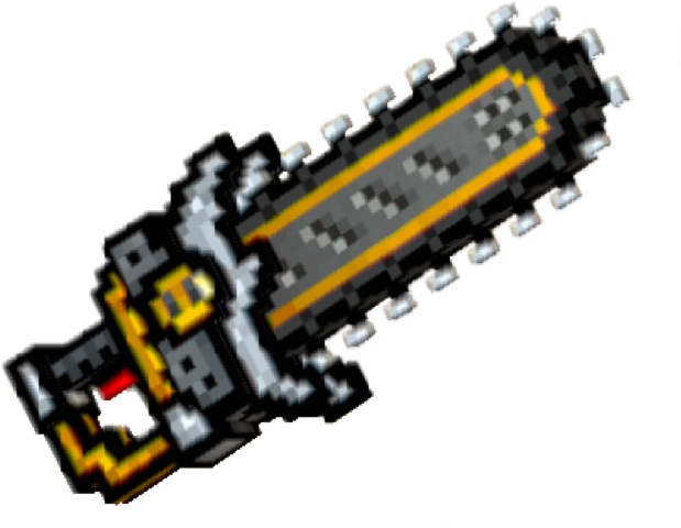 Chainsaw Sword Pic - Pixel Gun 3d Chainsaw Sword (640x533), Png Download