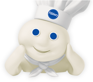 The Pillsbury Dough Boy's Got Nothin' On Me - Pillsbury Doughboy Laying Down (480x350), Png Download