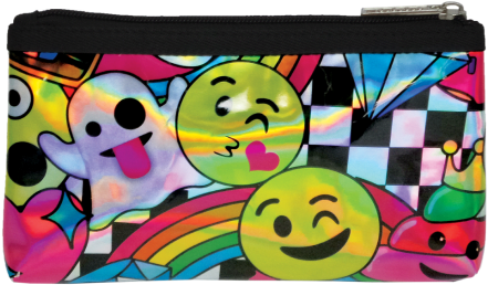 Picture Of Emoji Party Holographic Pencil Case - Coin Purse (550x550), Png Download