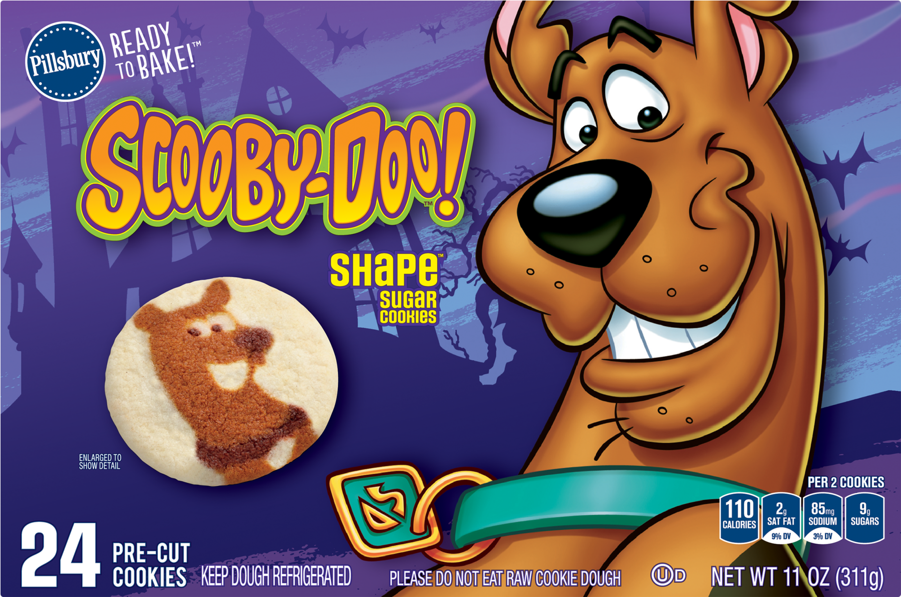 Pillsbury Ready To Bake Scooby-doo Shape Sugar Cookie - Scooby Doo Sugar Cookies (1800x1800), Png Download