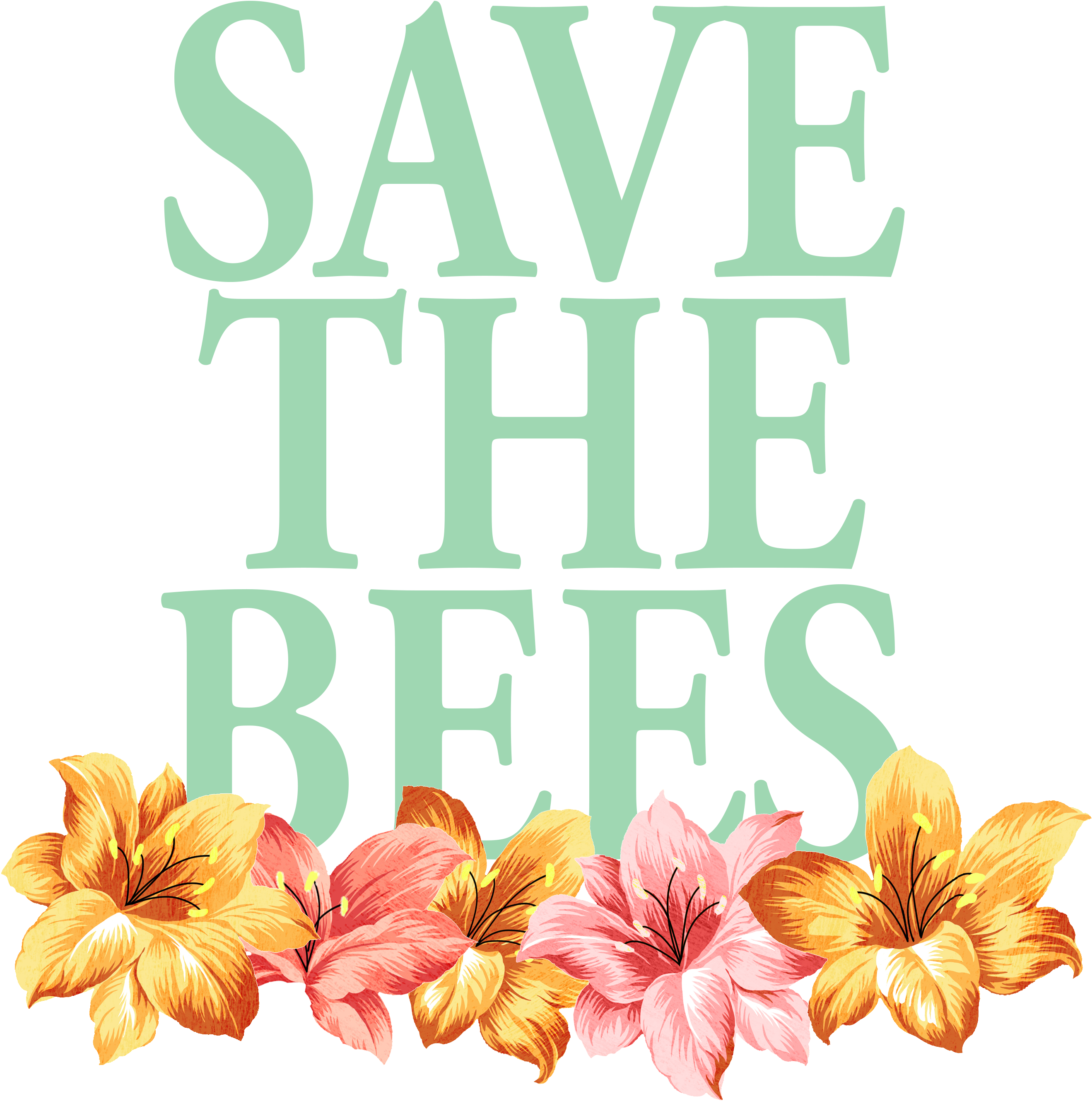 Save The Bees - Bee (4962x3508), Png Download