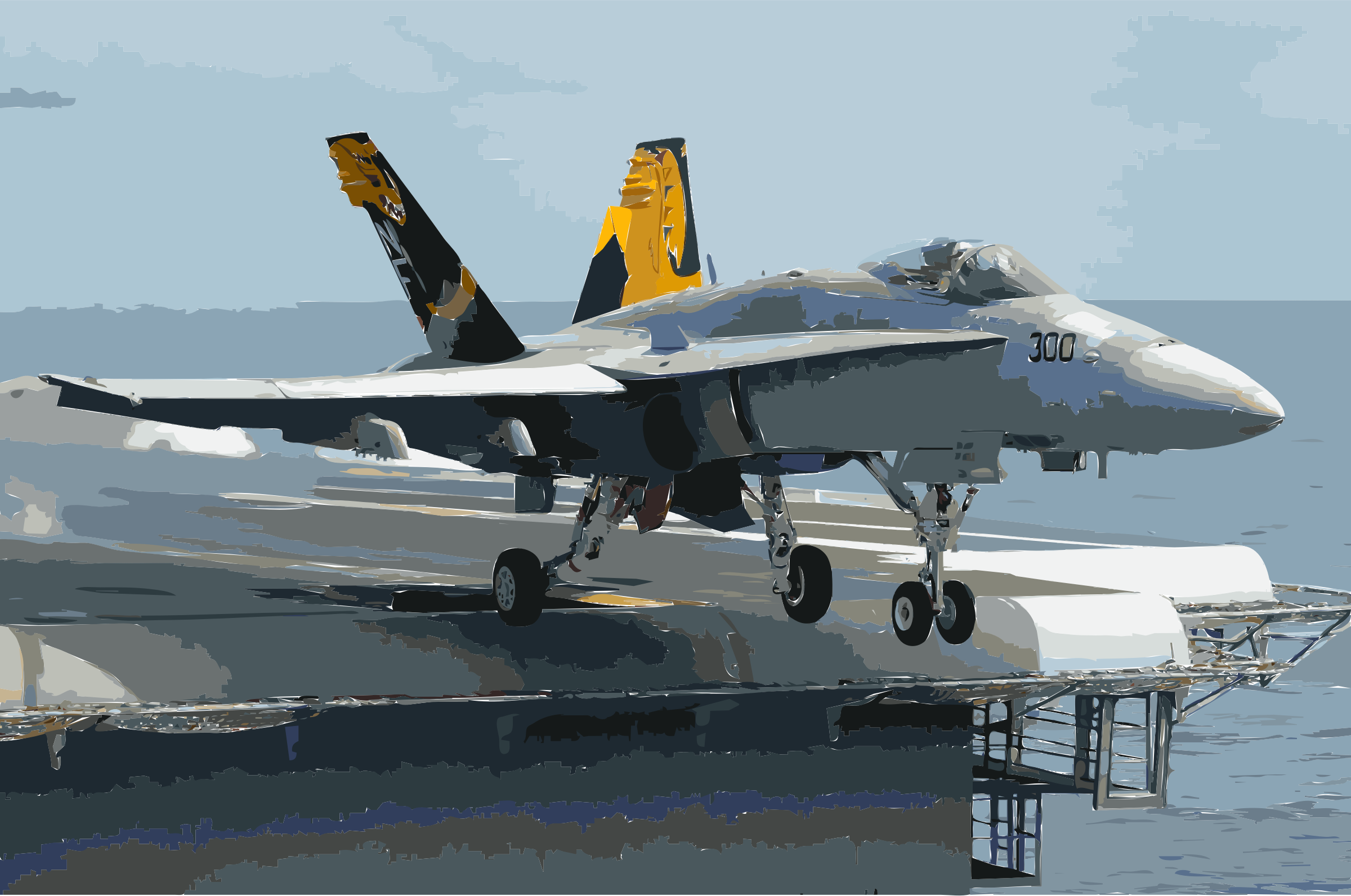 This Free Icons Png Design Of An F A 18c Hornet Launches (2400x1592), Png Download