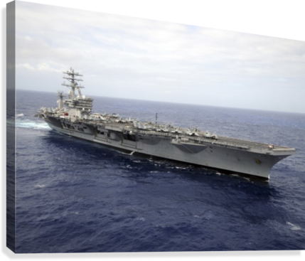 The Aircraft Carrier Uss Nimitz Transits The Pacific - Poster: Images' The Aircraft Carrier Uss Nimitz Transits (429x367), Png Download
