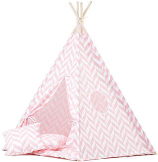 Pink Herringbone Teepee Set - Kinder Tipi Zelt (320x480), Png Download