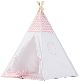 Pink Chevron Teepee Set - Tipi (320x480), Png Download