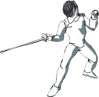 Gold Coast Fencing - Fencing Sport Cartoon Png (365x344), Png Download