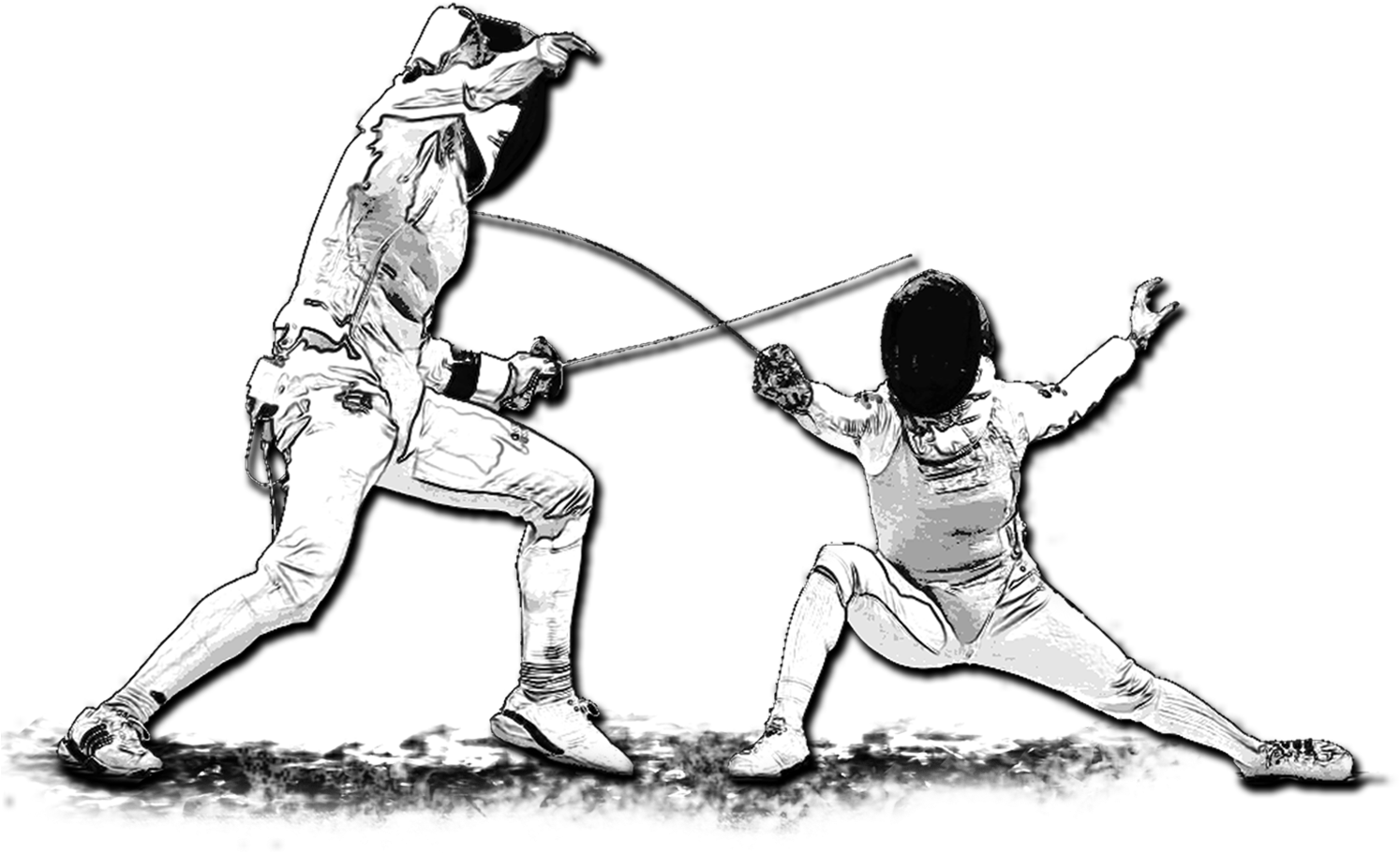 Fitness - Fencing Cartoon (1503x945), Png Download