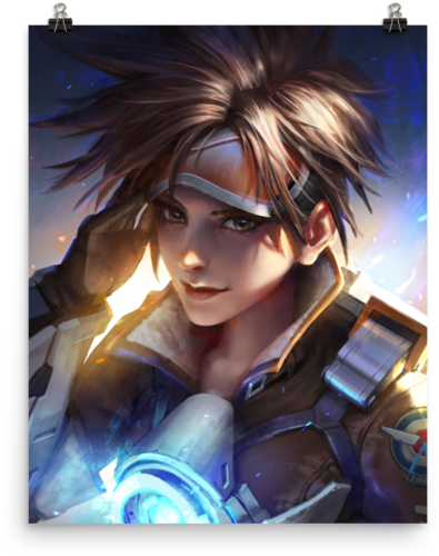 Tracer Overwatch Fanart (600x600), Png Download
