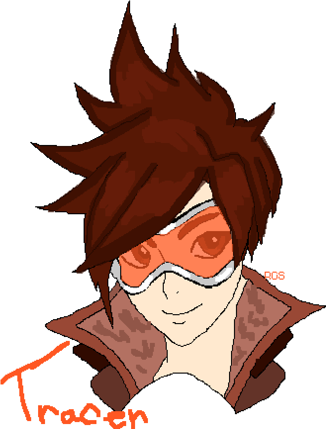 Tracer Overwatch - Tracer Art (720x1000), Png Download