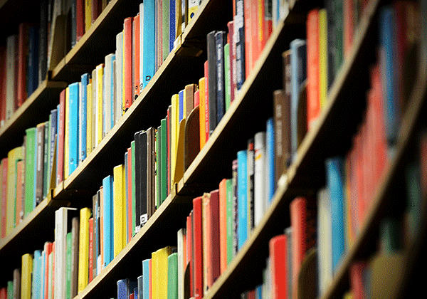 Tailored Library Image Books On Shelf - Library (600x420), Png Download