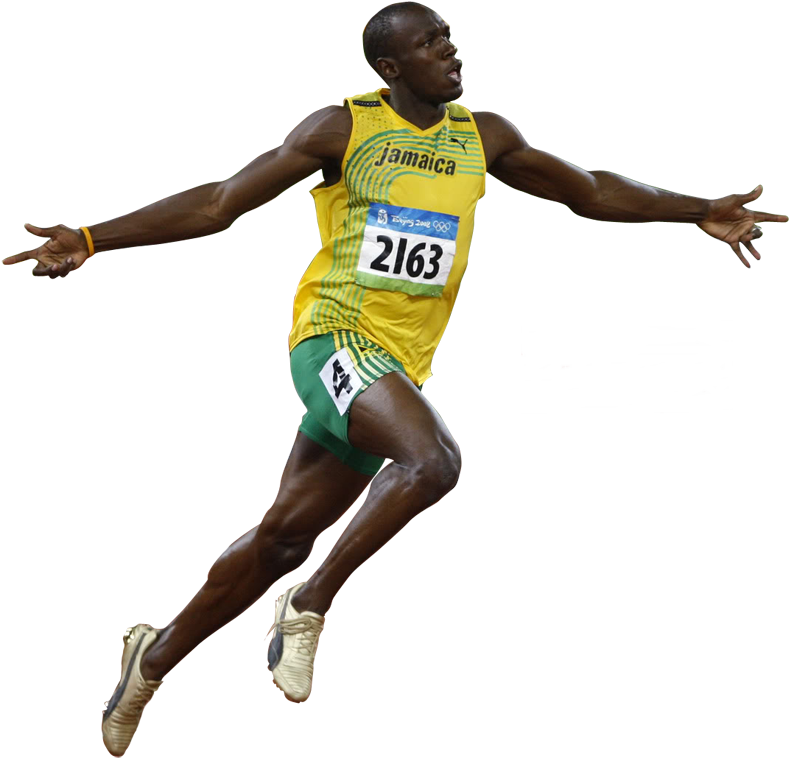 Why Low-carb Diets Are Terrible For Athletes - Usain Bolt (822x823), Png Download