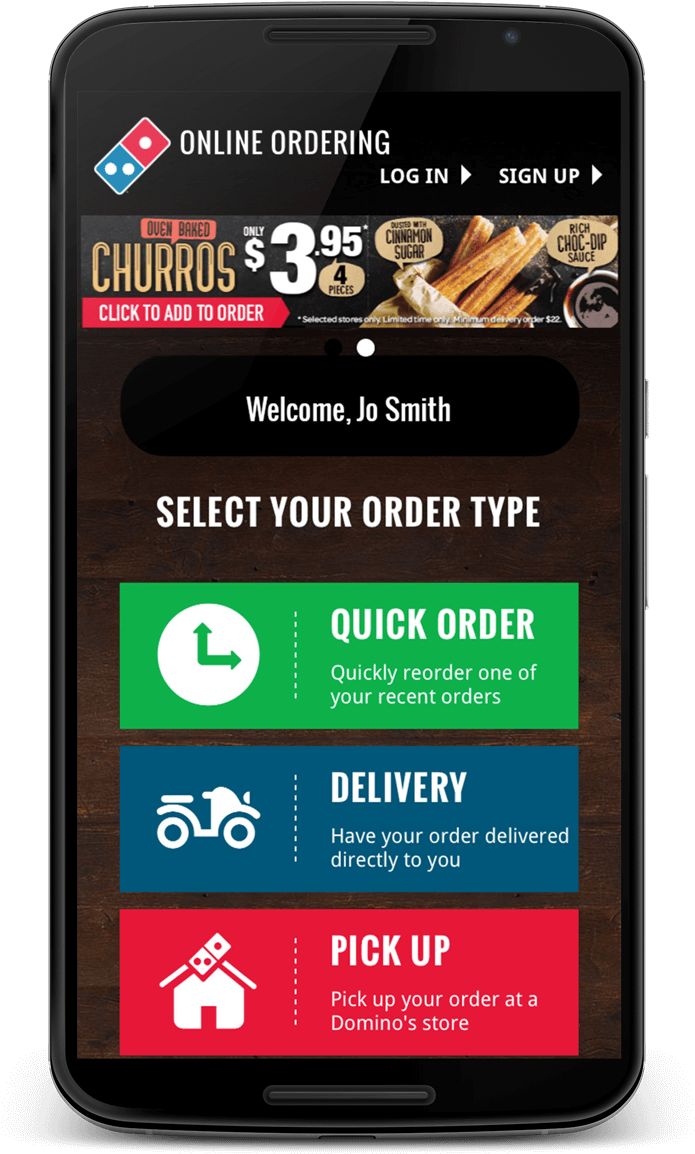 Download Domino's Online Ordering On Your Android Phone And Dominos App Full Size PNG Image