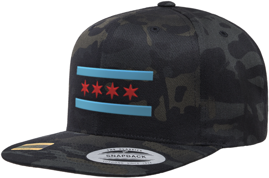 Camo Chicago Flag Snapback Hat 6606mc Multicam® X Yupoong® - Hat (1002x1002), Png Download