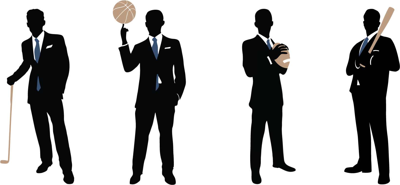 Athlete Wealth Management - Silhouette (1668x851), Png Download