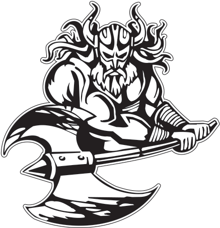 Jpg Freeuse Stock Printed Vinyl Black White Viking - Viking Vector (600x600), Png Download