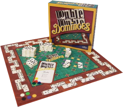 Game Components Of Double Double Dominoes - Calliope Games - Double Double Dominoes (420x369), Png Download