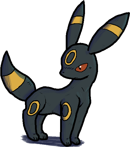 Umbreon - Cartoon (550x600), Png Download