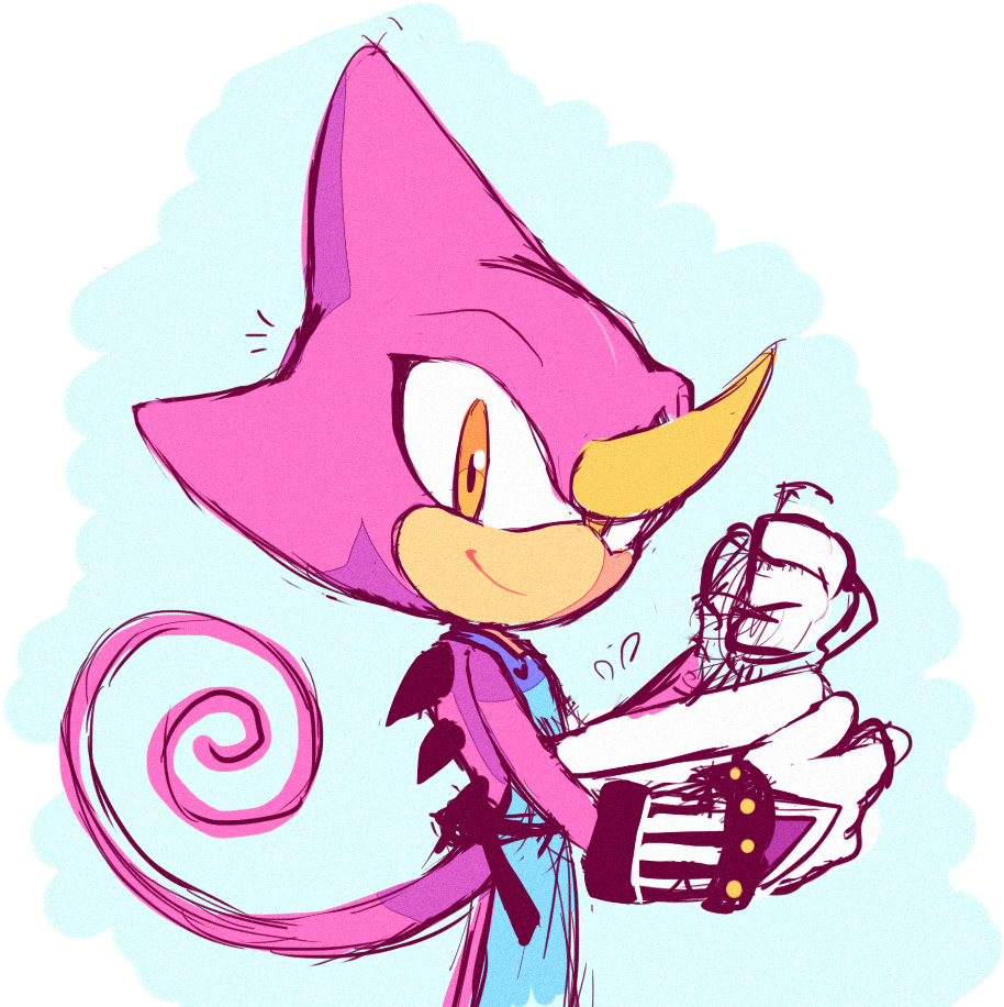 Nice Smile - Espio The Chameleon Fanart (947x918), Png Download