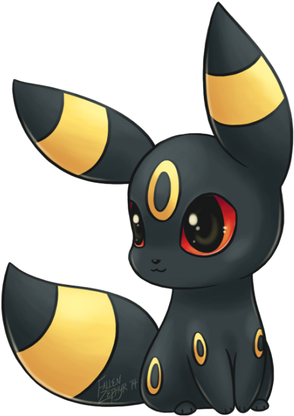 Umbreon Drawing Toothless - Umbreon Chibi (500x647), Png Download