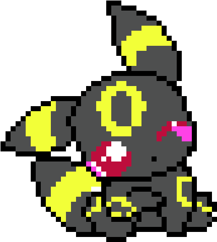 Baby Umbreon - Minecraft Pixel Art Pokemon (830x680), Png Download