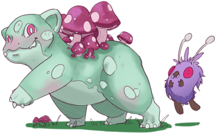 Have A Few Little Bulbasaur Doodles I Did A Few Days - Video Game (500x345), Png Download