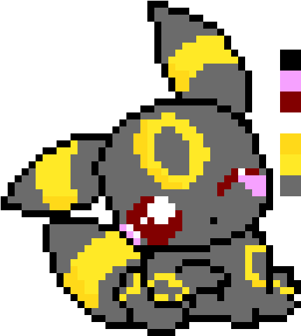 Umbreon - Umbreon Pixel Art (840x560), Png Download