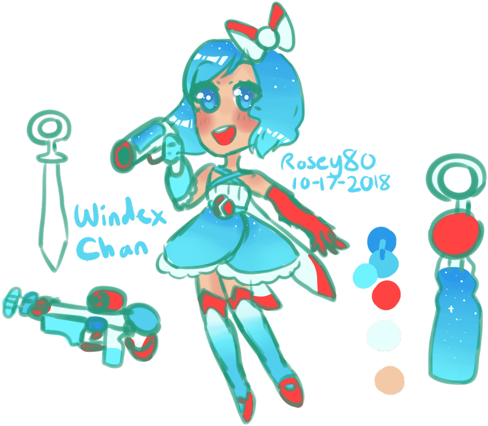 Rosey80 Revamp Of An Old Oc, Windex-chan You Already - Illustration (1200x900), Png Download