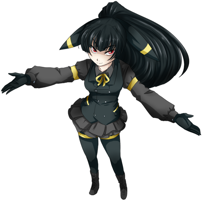 Pokemon Reader Shiny Transparent Umbreon Human Graphic - Mugen Crescent (720x720), Png Download