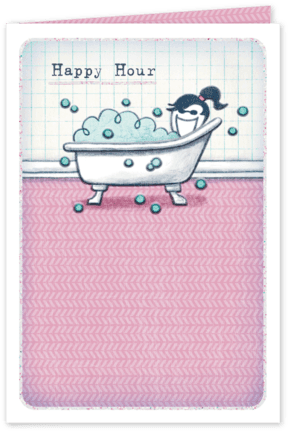 Home Hallmark Happy Hour Jackie Bathtub Card - Life Is Good. Mother's Day Greeting Card - Happy Hour (570x570), Png Download