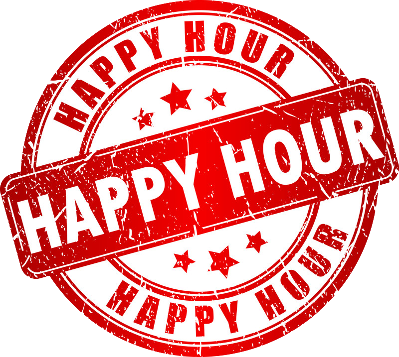 New, Improved, And Extended Happy Hour $4 Wells $1 - Happy Hour En Png (800x717), Png Download