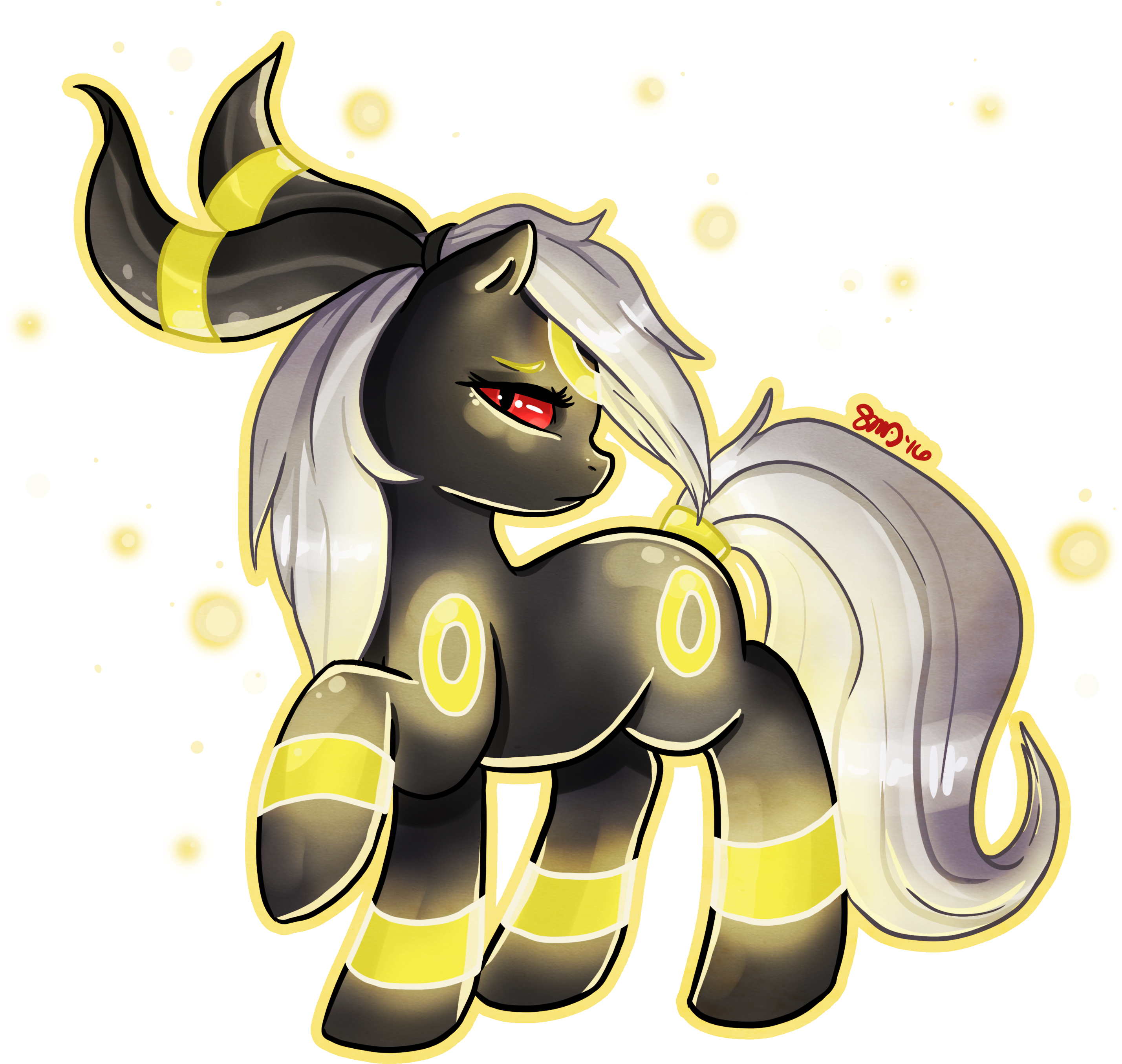 Bean-sprouts, Crossover, Pokémon, Ponified, Safe, Simple - Mlp Umbreon (3000x3000), Png Download