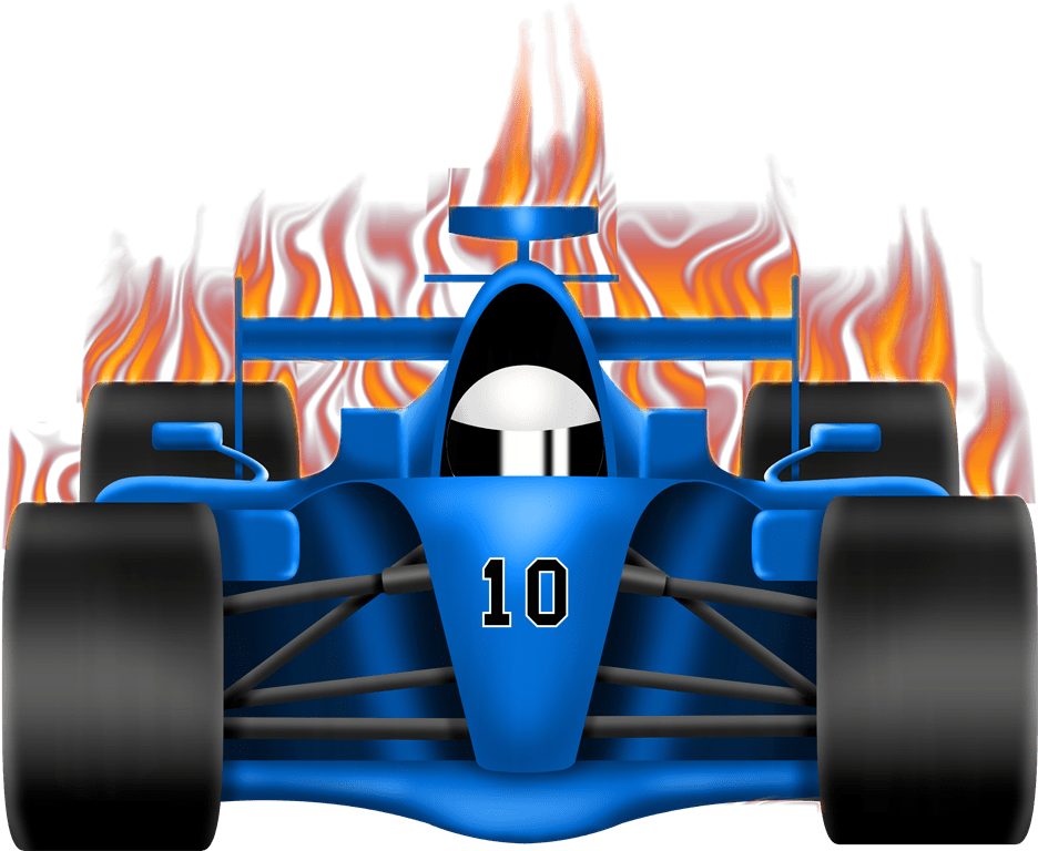 Race Car With Flames - Bouton De Tiroir Voiture (936x768), Png Download