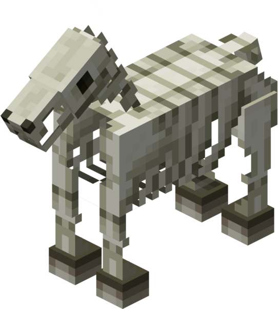 Datei - Skelettpferd - Skelet Paard Minecraft (553x600), Png Download