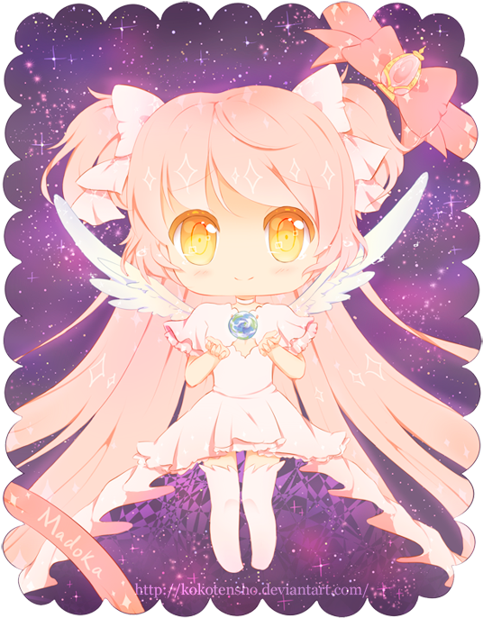 This Took Me A Bit To Get Around And Actually Finish - Madoka Kaname Goddess Chibi (550x700), Png Download