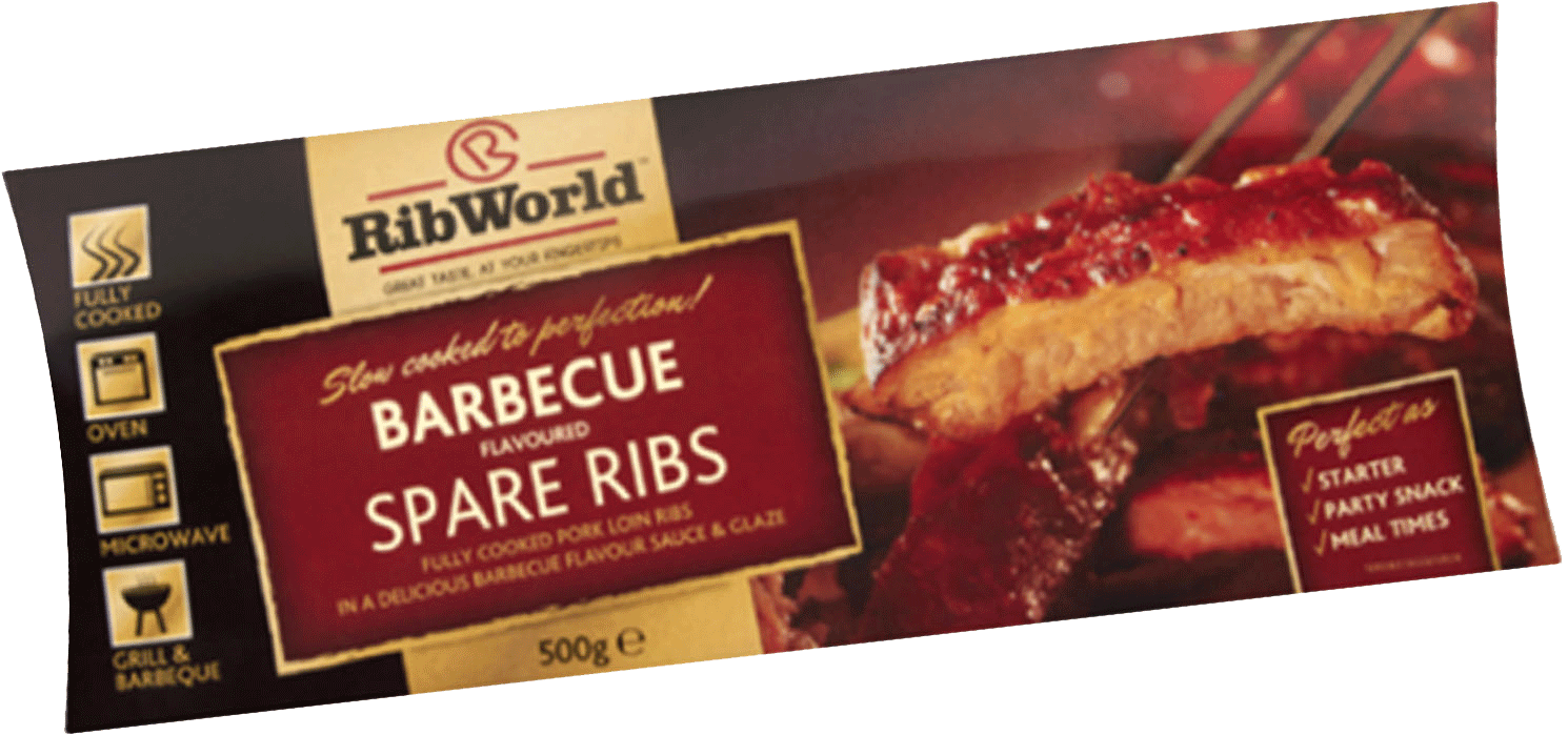 Read More - Rib World Hoi Sin Flavoured Spare Ribs 500g (1490x699), Png Download