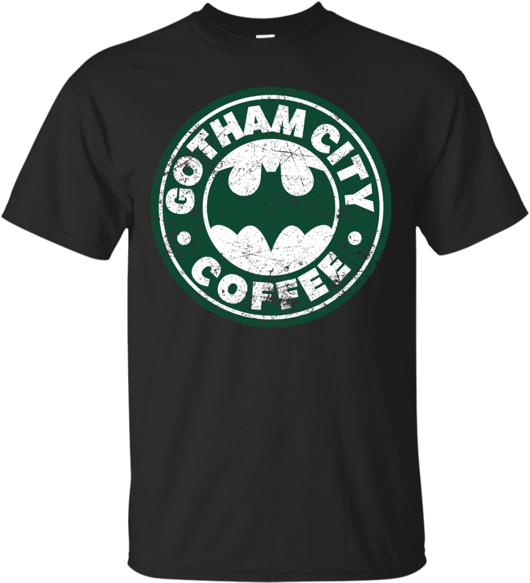 Gotham City Coffee Tee Apparel Teepeat - Daddy Superhero Shirt (1155x1155), Png Download