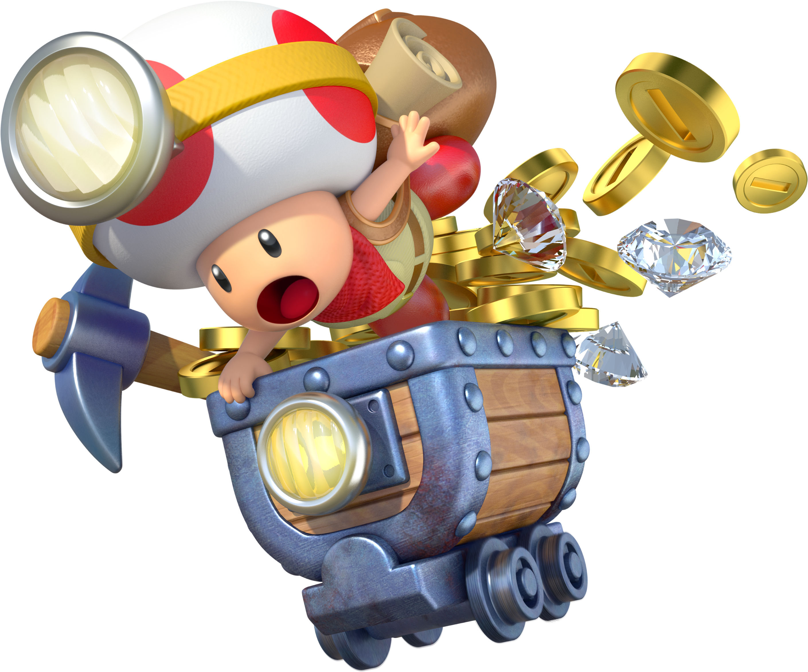 Captaintoad Minecart - Captain Toad (576x479), Png Download