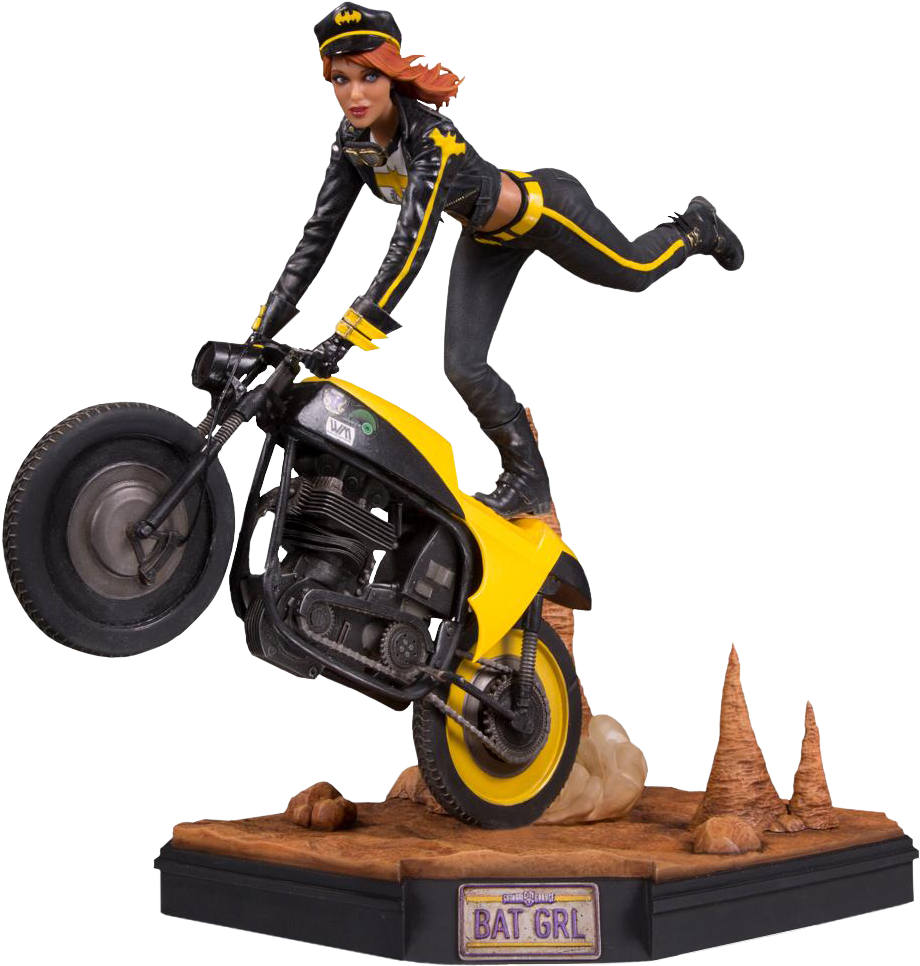Batgirl Gotham City Garage 9” Statue - Gotham City Garage Statues (1000x1000), Png Download