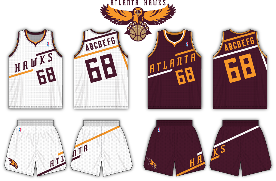Hawksconcept-1 - Atlanta Hawks Die Cut Color Decal 8in X 8in (918x602), Png Download