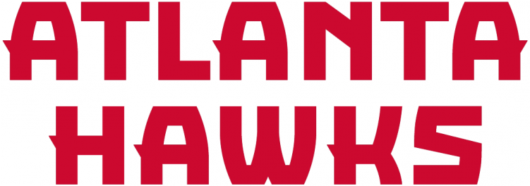Atlanta Hawks Logos Iron Ons - Atlanta Hawks Logo Text (750x930), Png Download