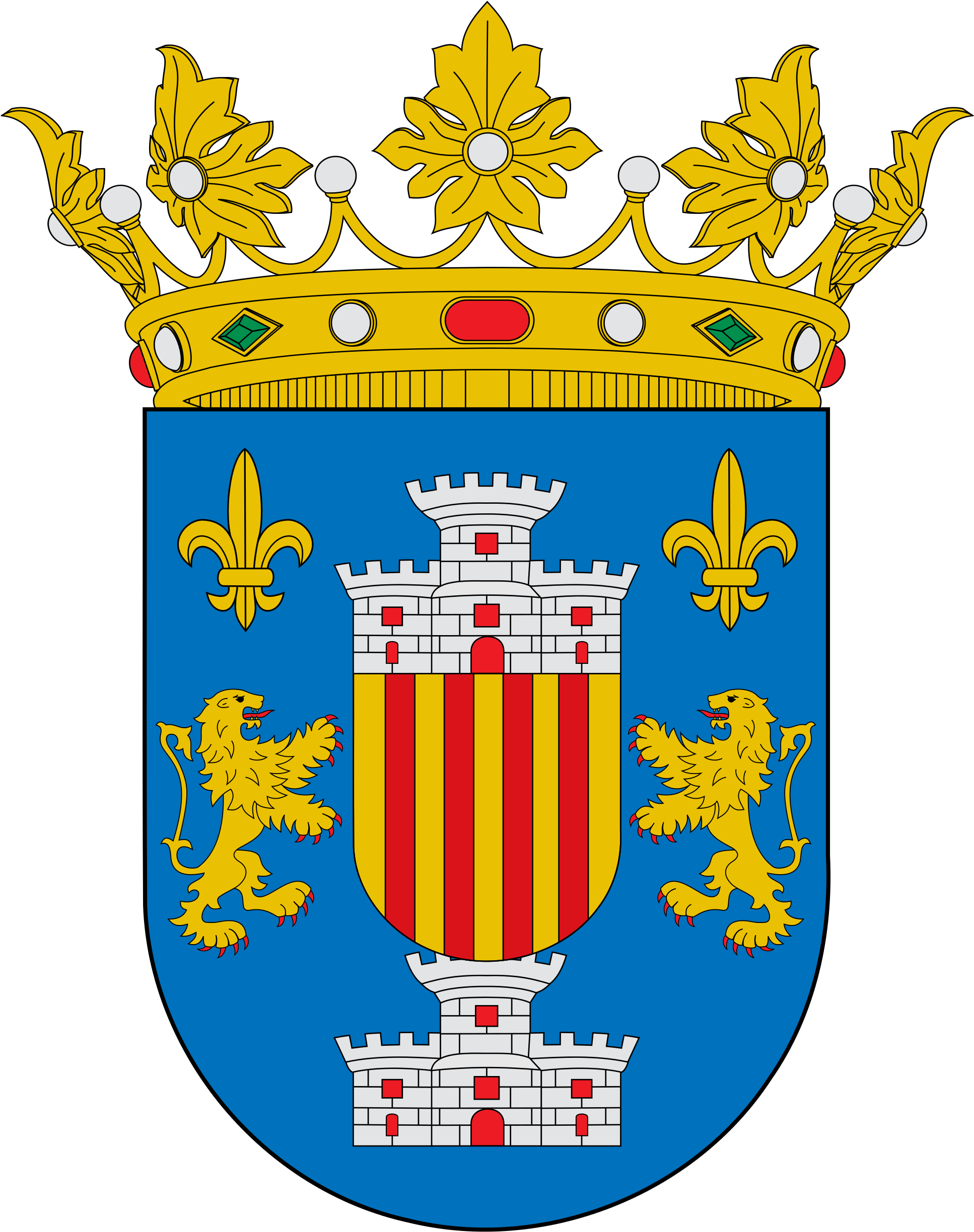 Coat Of Armsspanishcrestsspanish - Escudo De Santiago (2000x2517), Png Download