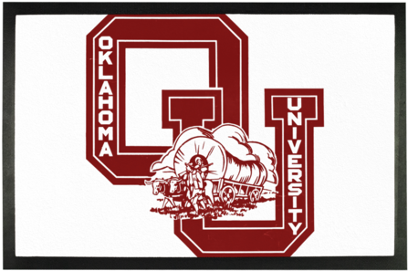 Retro 1960's Oklahoma Sooners ﻿sublimation Doormat (500x500), Png Download