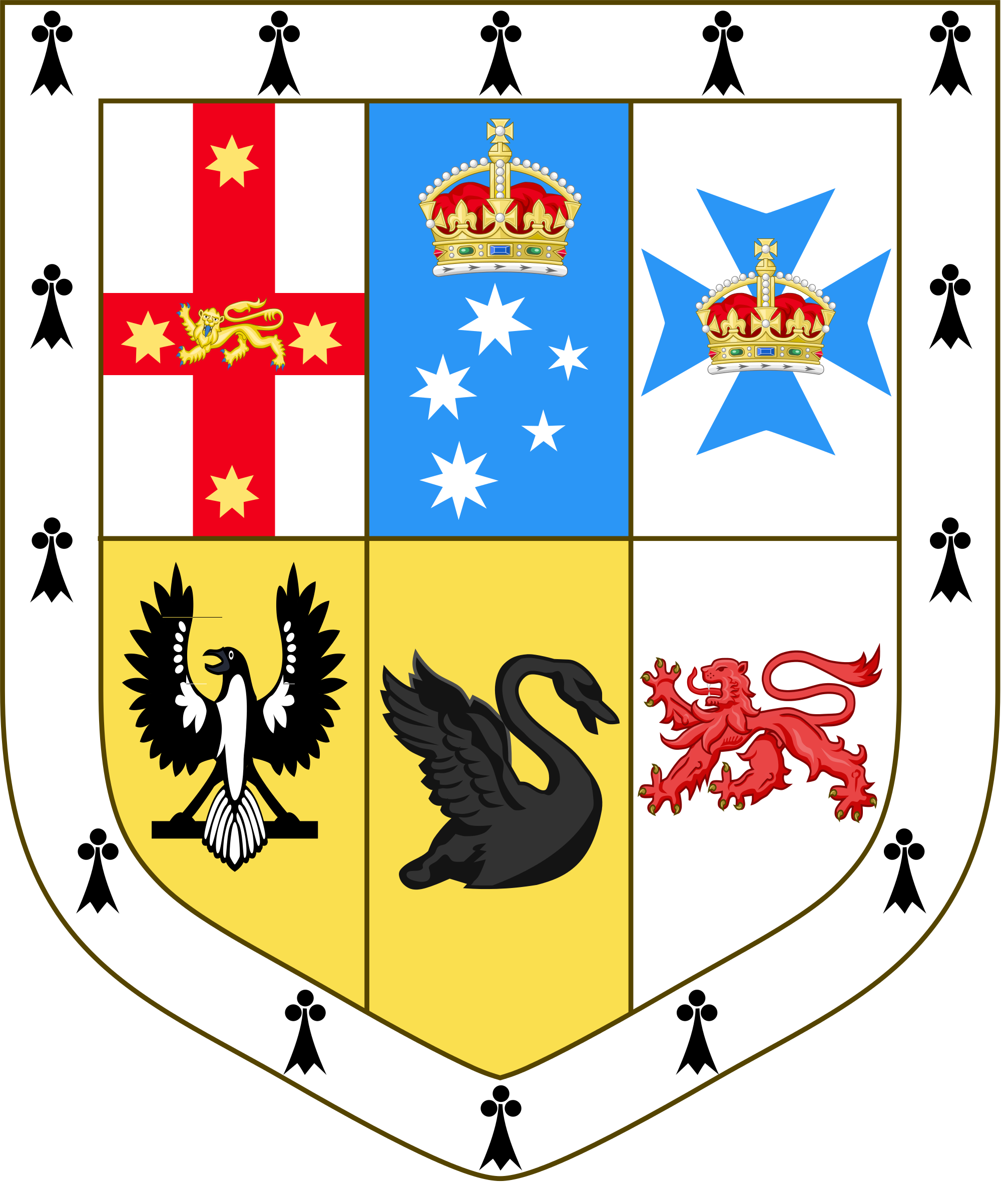 Clip Art File Shield Of The Arms Australia Svg - Shield On The Australian Coat Of Arms (2000x2364), Png Download