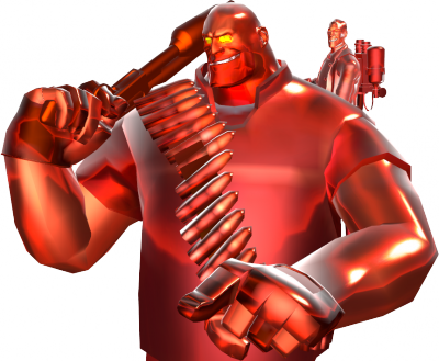 An Übercharged Heavy - Red Heavy Tf2 (400x329), Png Download