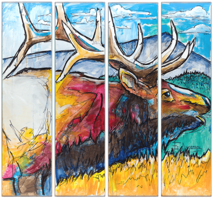 Elk Tetra A6bx 1523elkt Ea - Painting (510x510), Png Download