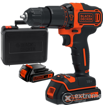 Black And Decker 2 Speed Hammer Drill 18v 2ah Lithium (535x400), Png Download