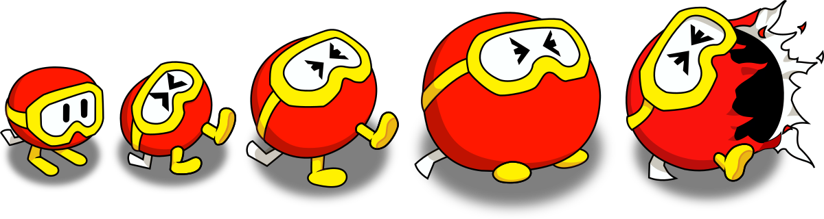Dig Dug Island Pooka - Fat Pooka Dig Dug (1200x320), Png Download