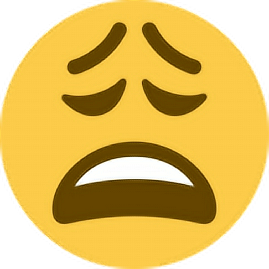 Tired Sleepy Upset Unhappy Ugh Emoji Emoticon Face - Weary Emoji (1024x1024), Png Download
