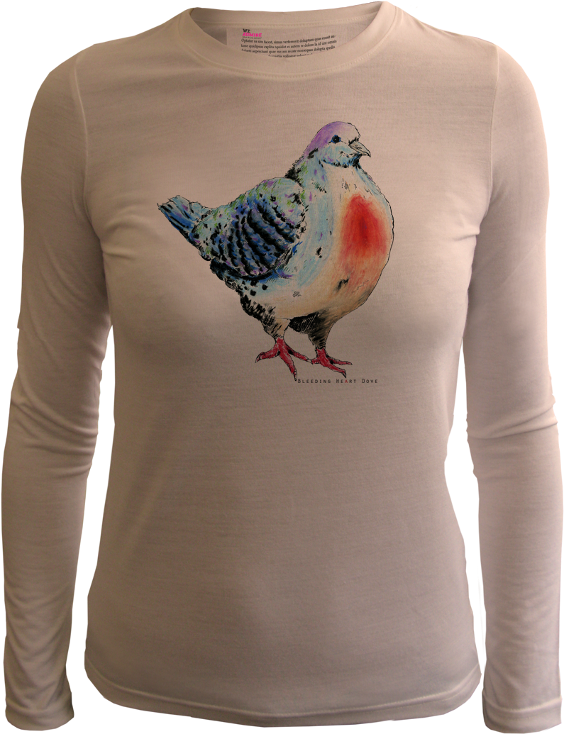 Bleeding Heart Dove Women Peach - Bleeding Heart T Shirt (800x1101), Png Download